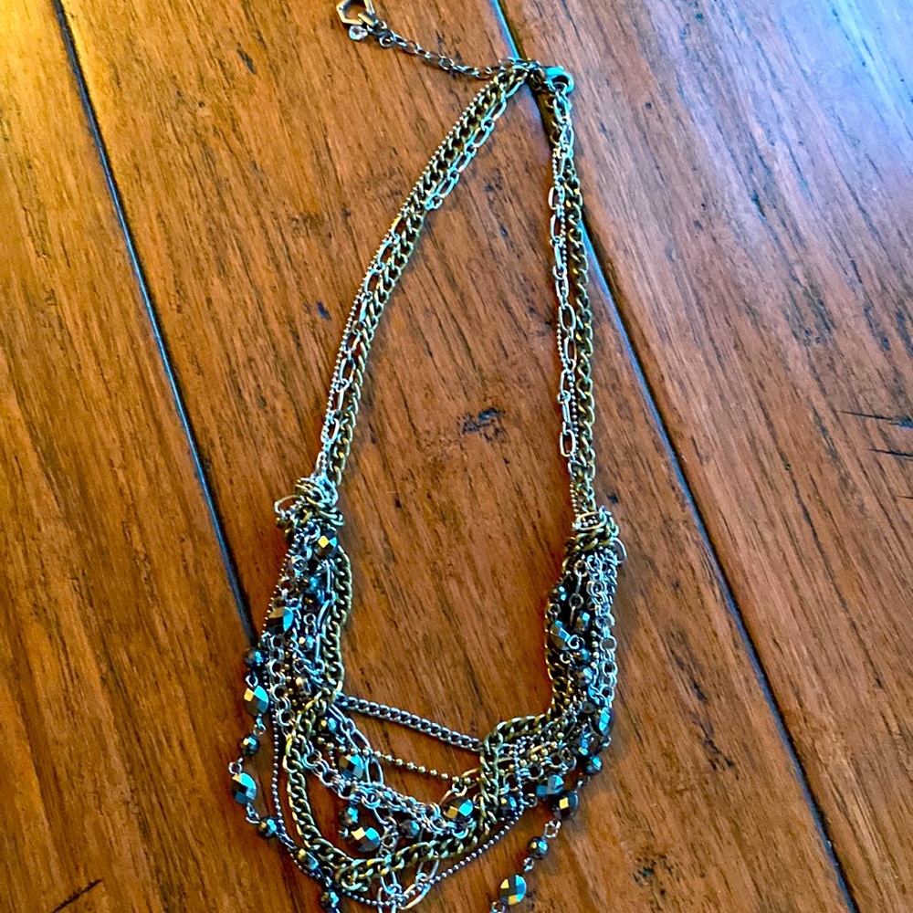 Necklace multi-chain Gun Metal